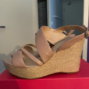 Franco Sarto Nude Sandal Wedges